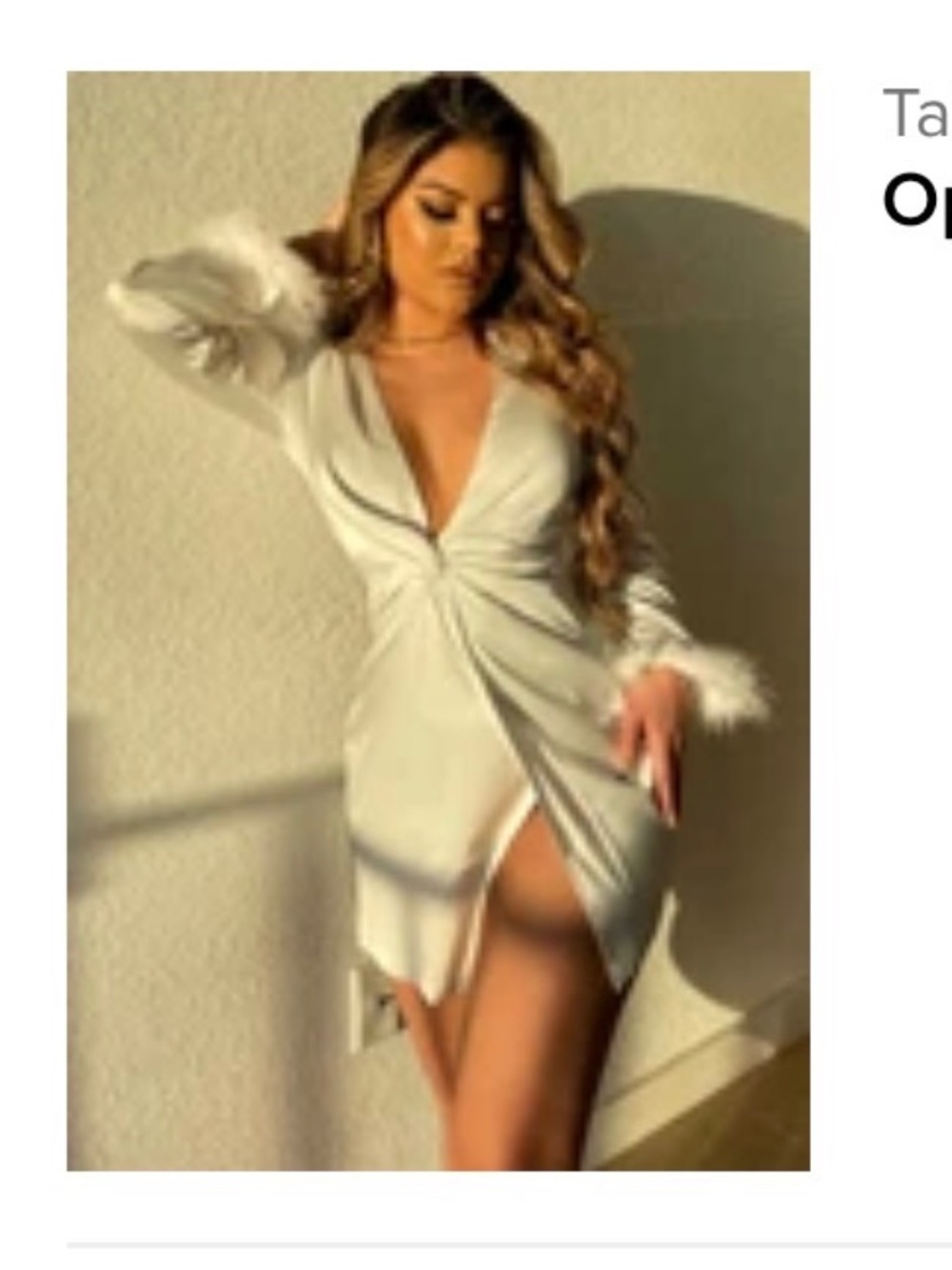 White mini dress